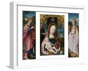 Triptych with Virgin and Child-Jan Provoost & Jan Provoost-Framed Art Print