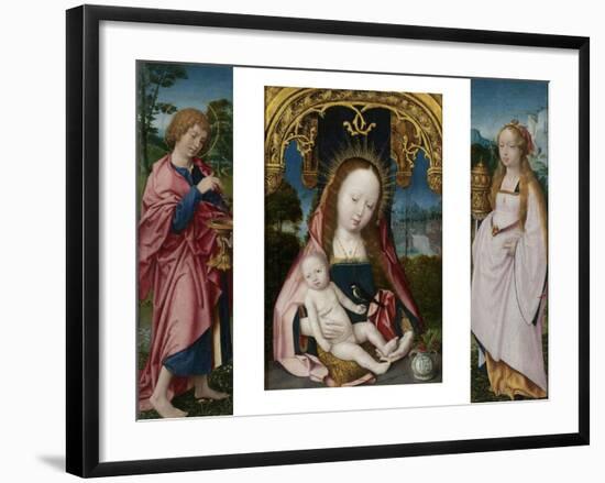 Triptych with Virgin and Child-Jan Provoost & Jan Provoost-Framed Art Print