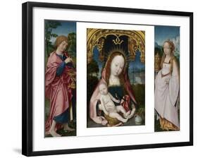 Triptych with Virgin and Child-Jan Provoost & Jan Provoost-Framed Art Print