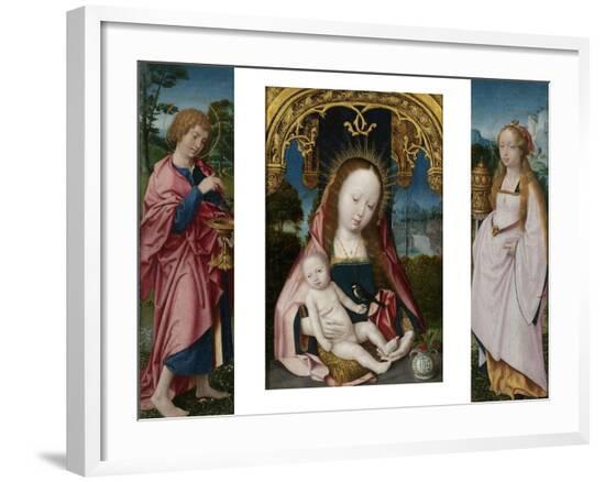 Triptych with Virgin and Child-Jan Provoost & Jan Provoost-Framed Art Print