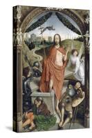 Triptyque de la résurrection (Résurrection, Martyre de Saint Sébastien, l'Ascencion)-Hans Memling-Stretched Canvas
