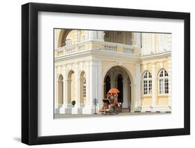 Trishaw Outside Georgetown Town Hall, Georgetown, Penang Island, Malaysia, Southeast Asia, Asia-Richard Cummins-Framed Photographic Print