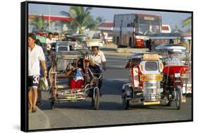 Trishaws, Port of Lucena, Southern Area, Island of Luzon, Philippines, Southeast Asia-Bruno Barbier-Framed Stretched Canvas