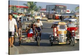 Trishaws, Port of Lucena, Southern Area, Island of Luzon, Philippines, Southeast Asia-Bruno Barbier-Stretched Canvas