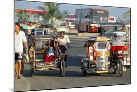 Trishaws, Port of Lucena, Southern Area, Island of Luzon, Philippines, Southeast Asia-Bruno Barbier-Mounted Photographic Print