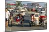 Trishaws, Port of Lucena, Southern Area, Island of Luzon, Philippines, Southeast Asia-Bruno Barbier-Mounted Photographic Print