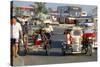 Trishaws, Port of Lucena, Southern Area, Island of Luzon, Philippines, Southeast Asia-Bruno Barbier-Stretched Canvas