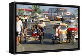 Trishaws, Port of Lucena, Southern Area, Island of Luzon, Philippines, Southeast Asia-Bruno Barbier-Framed Stretched Canvas