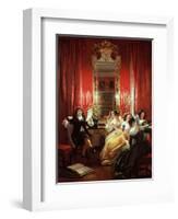 Trissotin Reading His Sonnet, from "Les Femmes Savantes" by Moliere 1846-Charles Robert Leslie-Framed Giclee Print