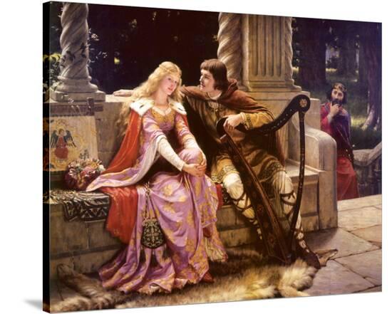 Tristan and Isolde-Frederick Leighton-Stretched Canvas