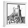 Tristan Arriving at the Castle of Sir Nabon, Illustration from 'The Story of the Champions of the R-Howard Pyle-Framed Giclee Print