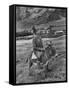 Tristan Da Cunha Island Chef Willie Repetto Riding Donkey-Carl Mydans-Framed Stretched Canvas