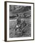 Tristan Da Cunha Island Chef Willie Repetto Riding Donkey-Carl Mydans-Framed Photographic Print