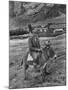 Tristan Da Cunha Island Chef Willie Repetto Riding Donkey-Carl Mydans-Mounted Photographic Print