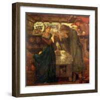 Tristram and Isolde Drinking the Love Potion, 1867-Dante Gabriel Rossetti-Framed Giclee Print