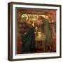 Tristram and Isolde Drinking the Love Potion, 1867-Dante Gabriel Rossetti-Framed Giclee Print