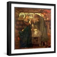 Tristram and Isolde Drinking the Love Potion, 1867-Dante Gabriel Rossetti-Framed Giclee Print