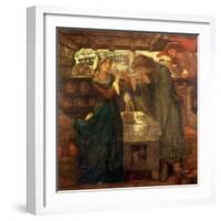 Tristram and Isolde Drinking the Love Potion, 1867-Dante Gabriel Rossetti-Framed Giclee Print