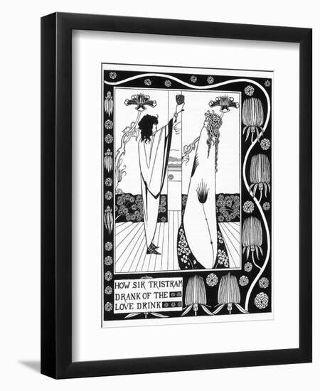 Tristram Drinks the Love Potion-Aubrey Beardsley-Framed Photographic Print