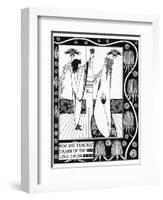 Tristram Drinks the Love Potion-Aubrey Beardsley-Framed Photographic Print