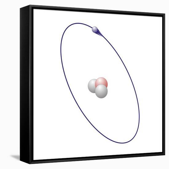 Tritium, Atomic Model-Friedrich Saurer-Framed Stretched Canvas