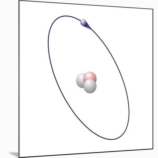 Tritium, Atomic Model-Friedrich Saurer-Mounted Photographic Print