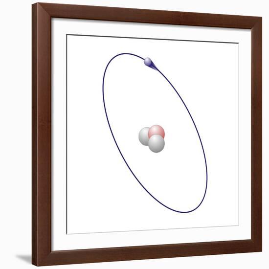 Tritium, Atomic Model-Friedrich Saurer-Framed Photographic Print