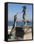 Triton and Nereida Sculpture on the Malecon, Puerto Vallarta, Mexico-Michael DeFreitas-Framed Stretched Canvas