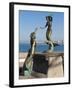 Triton and Nereida Sculpture on the Malecon, Puerto Vallarta, Mexico-Michael DeFreitas-Framed Photographic Print