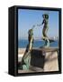 Triton and Nereida Sculpture on the Malecon, Puerto Vallarta, Mexico-Michael DeFreitas-Framed Stretched Canvas