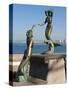 Triton and Nereida Sculpture on the Malecon, Puerto Vallarta, Mexico-Michael DeFreitas-Stretched Canvas
