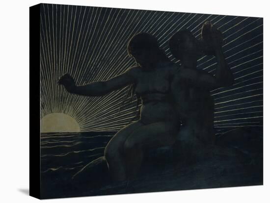 Triton Pair, 1892-Hans Thoma-Stretched Canvas