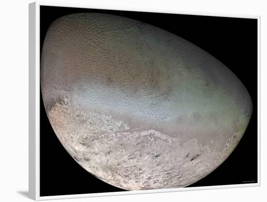 Triton, the Largest Moon of Planet Neptune-Stocktrek Images-Framed Photographic Print