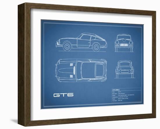 Triumph GT6 Mk1 Red-Mark Rogan-Framed Art Print