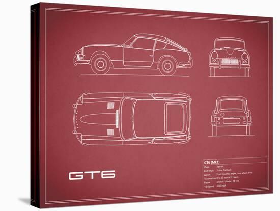 Triumph GT6 Mk1 White-Mark Rogan-Stretched Canvas