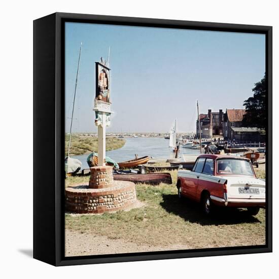 Triumph Herald Car on Norfolk Coastline, 1966-Malcolm MacNeil-Framed Stretched Canvas