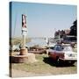 Triumph Herald Car on Norfolk Coastline, 1966-Malcolm MacNeil-Stretched Canvas