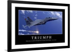 Triumph: Inspirational Quote and Motivational Poster-null-Framed Photographic Print