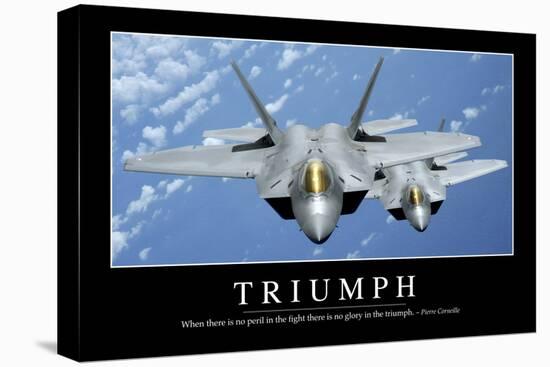 Triumph: Inspirational Quote and Motivational Poster-null-Stretched Canvas