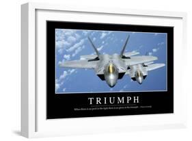 Triumph: Inspirational Quote and Motivational Poster-null-Framed Photographic Print