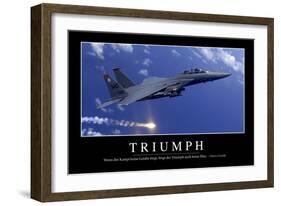 Triumph: Motivationsposter Mit Inspirierendem Zitat-null-Framed Photographic Print