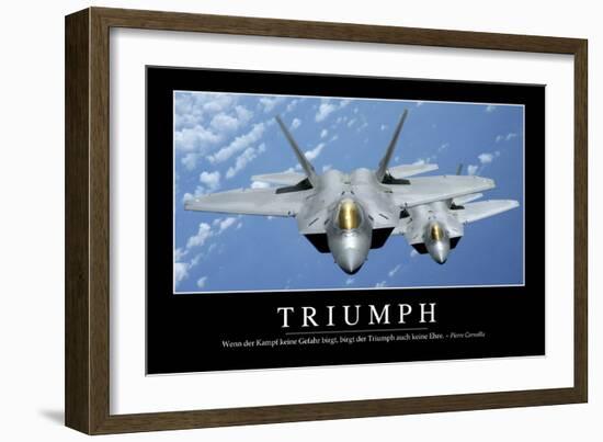 Triumph: Motivationsposter Mit Inspirierendem Zitat-null-Framed Photographic Print