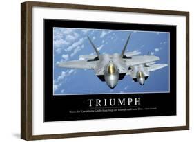 Triumph: Motivationsposter Mit Inspirierendem Zitat-null-Framed Photographic Print