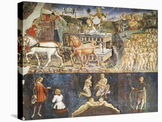 Triumph of Apollo and Sign of Gemini, Ca 1470-Francesco del Cossa-Stretched Canvas