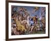 Triumph of Bacchus and Ariadne, from Loves of the Gods Frescos-Annibale Carracci-Framed Giclee Print