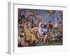 Triumph of Bacchus and Ariadne, from Loves of the Gods Frescos-Annibale Carracci-Framed Giclee Print