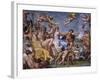 Triumph of Bacchus and Ariadne, from Loves of the Gods Frescos-Annibale Carracci-Framed Giclee Print