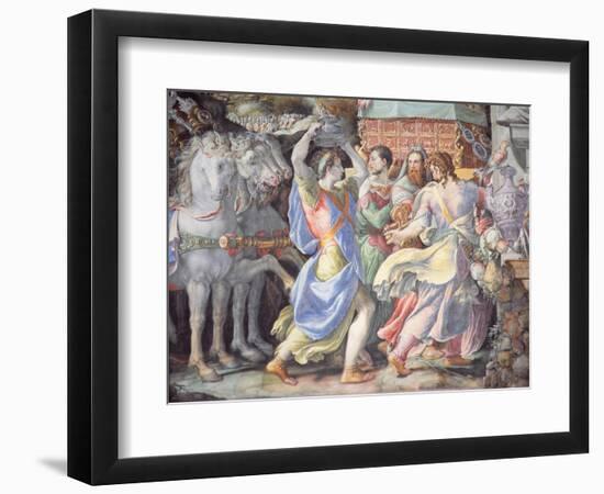 Triumph of Camillo, Scene from 'Stories of Furius Camillus', C.1545-Francesco De Rossi Salviati Cecchino-Framed Giclee Print