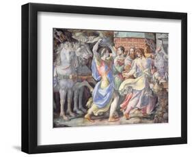 Triumph of Camillo, Scene from 'Stories of Furius Camillus', C.1545-Francesco De Rossi Salviati Cecchino-Framed Giclee Print