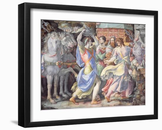 Triumph of Camillo, Scene from 'Stories of Furius Camillus', C.1545-Francesco De Rossi Salviati Cecchino-Framed Giclee Print